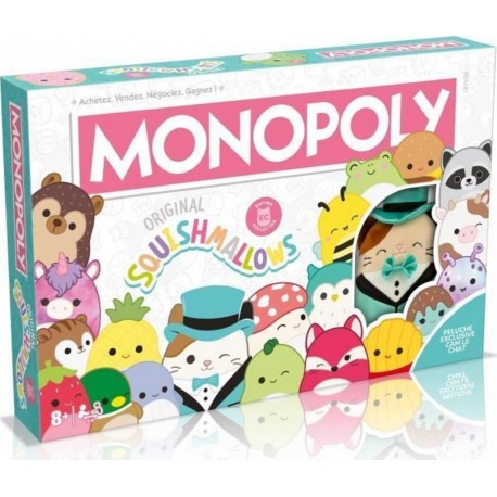 NC Monopoly Squishmallows Jeu De Société - Monopoly Avec Les Peluches Squishmallows