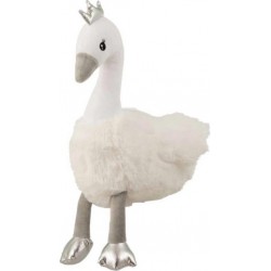 Peluche Enfant cygne 40cm Blanc & Argent