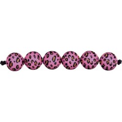 NC 5 Perles Acid Leo Rose Fuchsia Ø 16 Mm