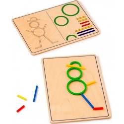 NC Jeux Éducatif Bagues Et Bâtons Jeu Montessori