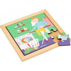 NC Puzzle En Bois Pour Tout-petit La Lessive Jeu Montessori