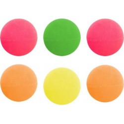 NC Lot De 6 Balles Rebondissantes fluo 3cm Multicolore