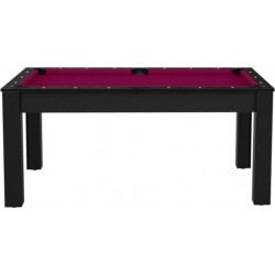 NC Table De Billard Convertible ohio 185cm Noir Grainé & Prune