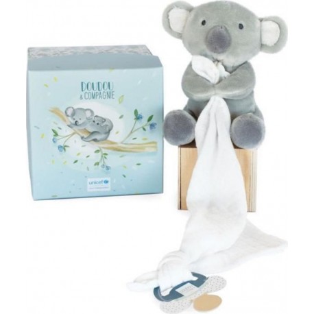 NC Doudou Et Compagnie - unicef Pantin Avec Doudou Attache-sucette – Koala 12 Cm