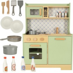 NC Cuisine Pour Enfant En Bois Mdf Menthe 86,2 X 61 X 29 Cm + Acessoires