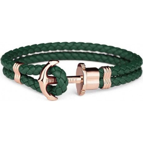 NC Bracciale Unisex Paul Hewitt Ph-ph-l-r-g Verde Pelle