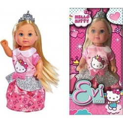 Hello Kitty Evi Love Poupée Princesse 12 Cm Avec Tiare