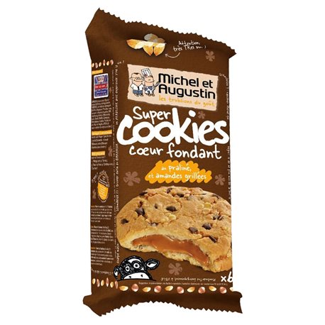 Michel et Augustin Super Cookies Pralinés Amandes Grillées (lot de 10 x 3 paquets)