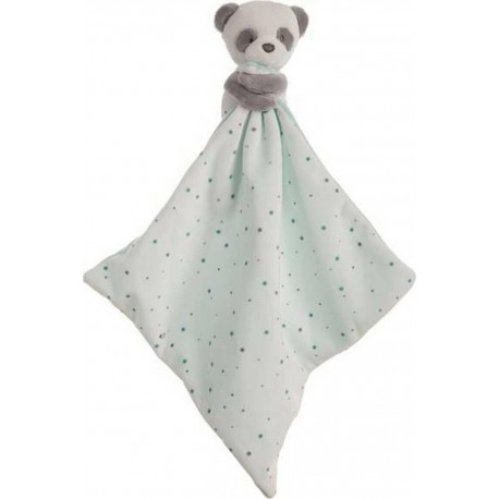 NC Doudou Baby Aigue Marine Ours Panda 25 X 25 Cm