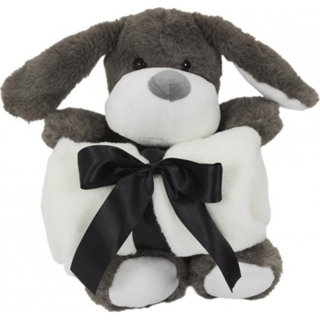 NC Peluche & Plaid Enfant chien 70x70cm Gris