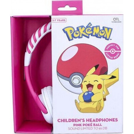 NC Jeu Éducatif Et Électronique Otl Casque Kidsafe Pokémon Pokéball Rose