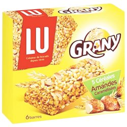 Lu Grany 5 Céréales Amandes Caramélisées (lot de 10 x 3 paquets)