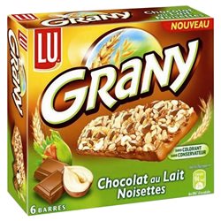 Lu Grany Chocolat Au Lait Et Noisettes (lot de 10 x 3 paquets)
