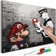 NC Tableau À Peindre Soi-même mario Banksy 40x60cm