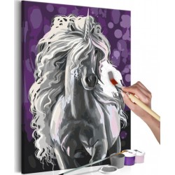 Tableau À Peindre Soi-même licorne Blanche 40x60cm