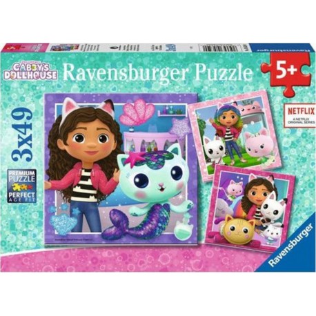 NC Puzzles 3x49 PL Heure De Jouer Avec Gabby Gabby S Dollhouse