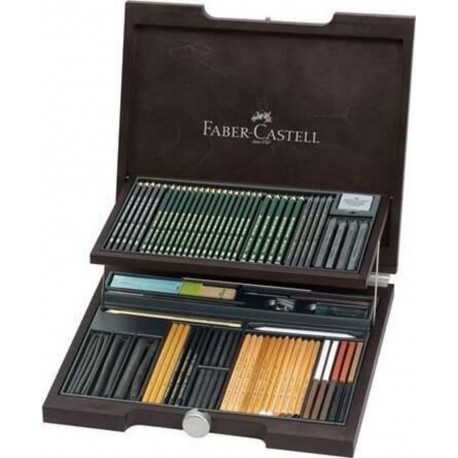 NC Faber-castell Coffret Bois Pitt Monochrome Assortiment Complet