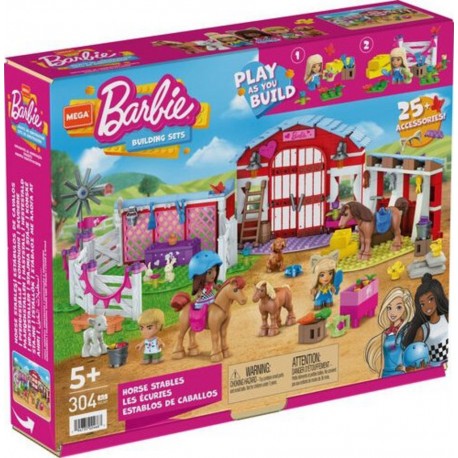 NC Mega Barbie Coffret De Construction Les Écuries