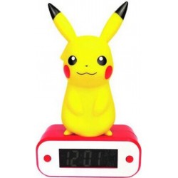 NC Réveil Lampe Teknofun Pikachu Jaune Et Rouge