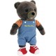 NC Petit Ours Brun Peluche Salopette H22 Cm