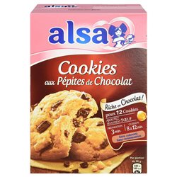 Alsa Préparation Cookies Pépites de Chocolat (lot de 6)