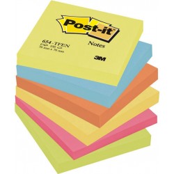 POST IT Bloc cube post il 76mm x 76mm x 6 POST-IT les 6 blocs