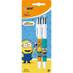 BIC Stylo bille 4 couleurs Minions lot de 2 stylos