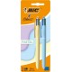 BIC Stylo bille 4 couleurs Pastel lot de 2 stylos