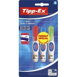 TIPP EX Stylo correcteur Mini Shake'n Squeeze TIPP- EX lot de 3 styols correcteur