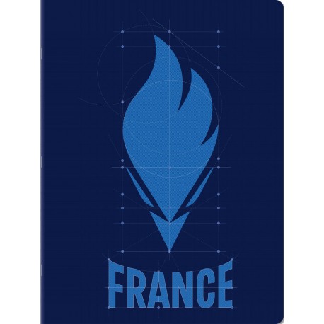 PARIS Cahier Polypro Equipe de France 24x32cm 96 pages Jeux Olympiques 2024 le cahier aléatoire