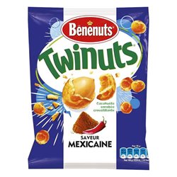 Bénénuts Twinuts Saveur Méxicaine 150g (lot de 10 x 3 paquets)
