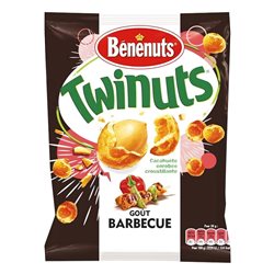 Bénénuts Twinuts Goût Barbecue 150g (lot de 10 x 3 paquets)