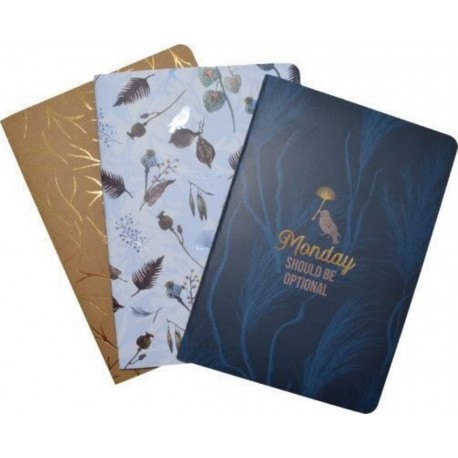 PPMNT Carnet Natural Beauty 3x A5 lot de 3 carnets