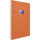 OXFORD Bloc note Perforé Orange A4 80 pages Grands carreaux le bloc note