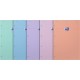 OXFORD Bloc note Smart A4 couverture souple Pastel 160 pages perforées Quadrillé 5x5 le bloc note en coloris aléatoire