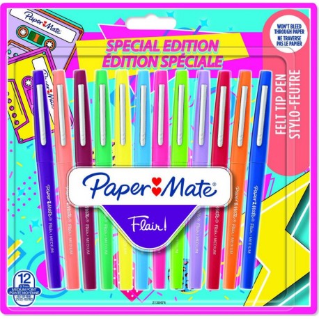 PAPER MATE Feutre d'écriture Flair x12 lot de 12 feutres