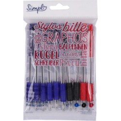 SIMPL Stylo bille retractable x10 les 10 stylos