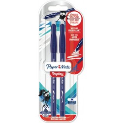 PAPER MATE Stylo effaçable bleu x2 lot de 2 stylos