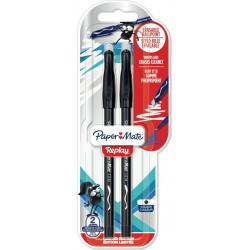 PAPER MATE Stylo effaçable noir x2 lot de 2 stylos