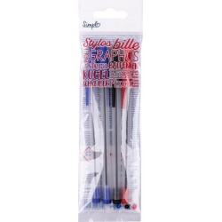 NC Stylo à bille coloris assortis x4 lot de 4 stylos