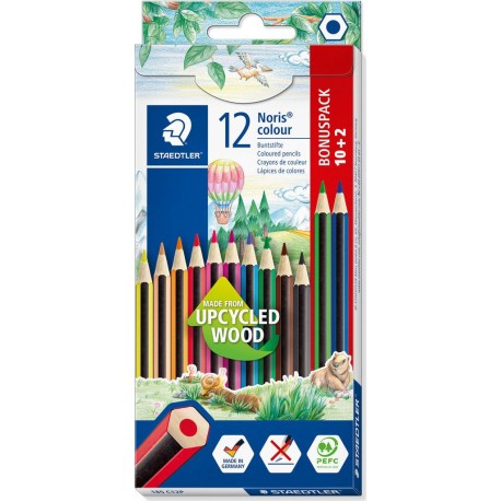 STAEDTLER Crayon de couleur Noris lot de 12 crayons de couleurs