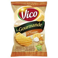Vico Chips La Gourmande 3 Fromages 120g (lot de 10 x 6 paquets)