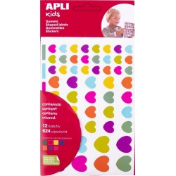 APLI Gommette Coeurs Peps lot de 624 gommettes