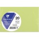 CLAIREFONTAINE Enveloppe de visite vert bourgeon 90x140mm 120g x20 lot de 20 enveloppes