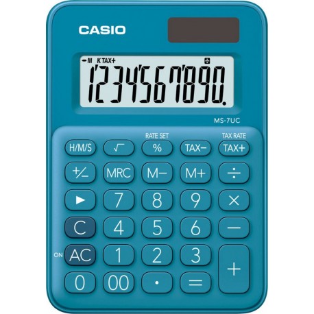 MS BU CASIO Calculatrice MS-7UC-BU bleue CASIO la calculatrice