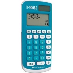 TI II TEXAS INSTRUMENT Calculatrice TI-106 II Bleu TEXAS INSTRUMENT la calculatrice