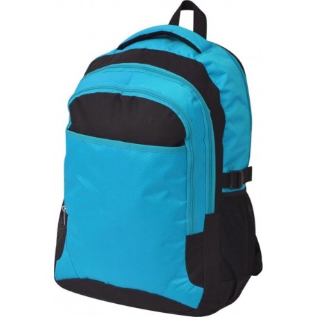 NC Sac À Dos D'école 40L Noir Et Bleu Vidaxl