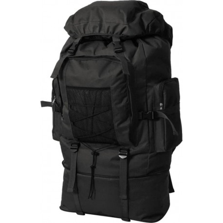 NC Sac À Dos En Style D'armée Xxl 100L Noir Vidaxl