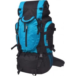 NC Sac À Dos De Randonnée Xxl 75L Noir Et Bleu Vidaxl