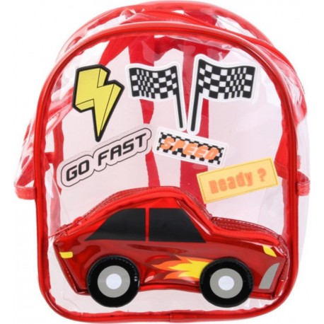 NC Sac À Dos Enfant Patch voiture 25cm Rouge